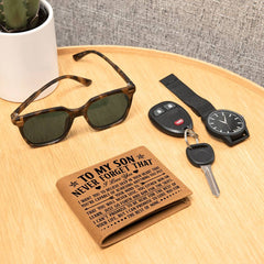 To My Son (Skies) – Leather Wallet (Black Writing)