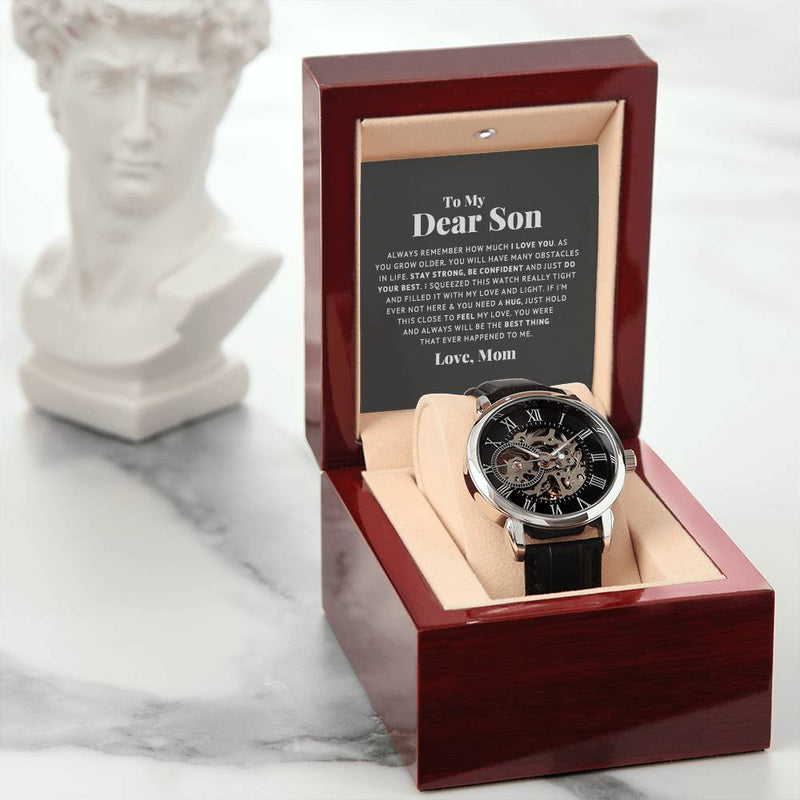 To My Dear Son Always Remember I Love You – Openwork Watch (From Mom)