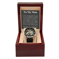 To My Man, Love, Best Friend – Luxury Openwork Watch