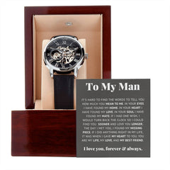 To My Man, Love, Best Friend – Luxury Openwork Watch