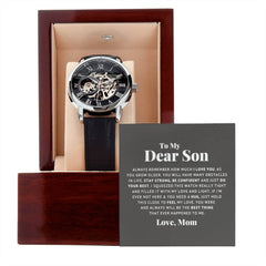 To My Dear Son Always Remember I Love You – Openwork Watch (From Mom)