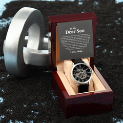 To My Dear Son Always Remember I Love You – Openwork Watch (From Mom)