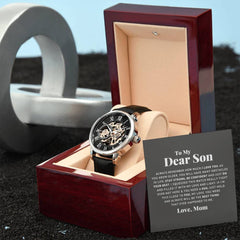 To My Dear Son Always Remember I Love You – Openwork Watch (From Mom)