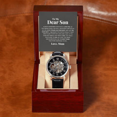 To My Dear Son Always Remember I Love You – Openwork Watch (From Mom)