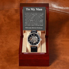 To My Man, Love, Best Friend – Luxury Openwork Watch