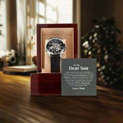 To My Dear Son Always Remember I Love You – Openwork Watch (From Mom)