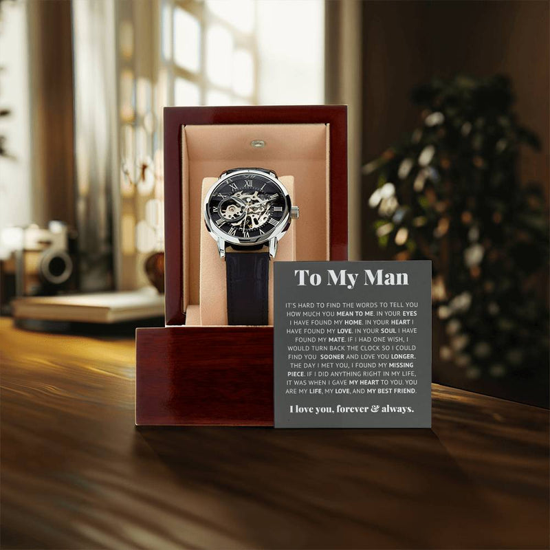 To My Man, Love, Best Friend – Luxury Openwork Watch