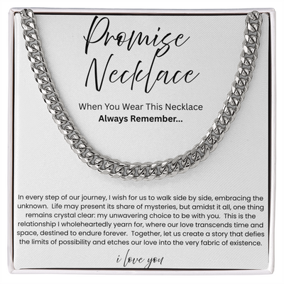 Cuban Link Chain Necklace - Promise Necklace