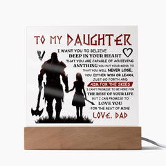 To My Daughter-Skies Acrylic Square (From Dad)