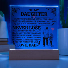 To My Daughter Promise – Acrylic Square (From Dad)