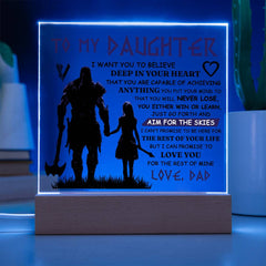 To My Daughter-Skies Acrylic Square (From Dad)
