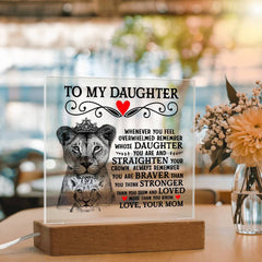 To My Daughter Lion Crown – Acrylic Square (From Mom)