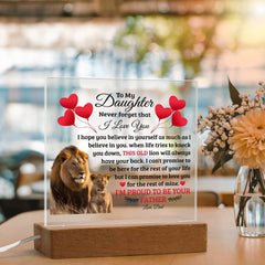 To My Daughter Old Lion – Acrylic Square (From Dad)
