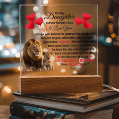 To My Daughter Old Lion – Acrylic Square (From Dad)