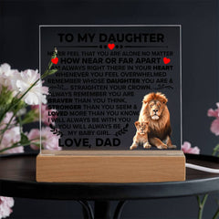 To My Daughter – Acrylic Braver Square (From Dad)