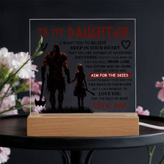 To My Daughter-Skies Acrylic Square (From Dad)