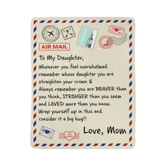 To My Daughter I Love You (From Mom) – Sherpa Braver Fleece Blanket
