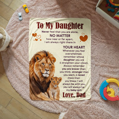 To My Daughter Never Feel Alone – Sherpa Fleece Blanket (From Dad)