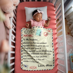 To My Daughter I Love You (From Mom) – Sherpa Braver Fleece Blanket