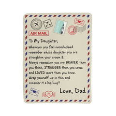 To My Daughter (From Dad) – Sherpa Braver Fleece Blanket