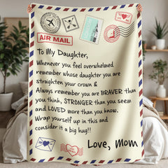 To My Daughter I Love You (From Mom) – Sherpa Braver Fleece Blanket