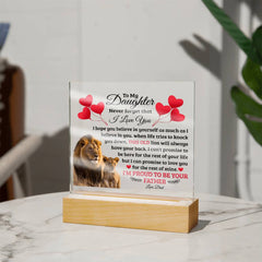 To My Daughter Old Lion – Acrylic Square (From Dad)