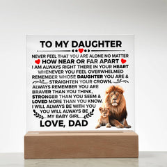 To My Daughter – Acrylic Braver Square (From Dad)