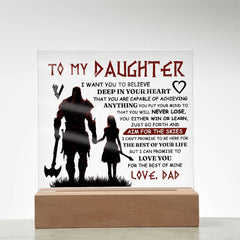 To My Daughter-Skies Acrylic Square (From Dad)