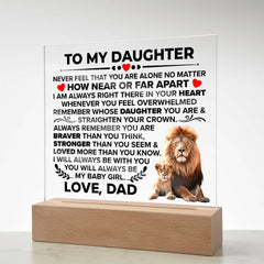 To My Daughter – Acrylic Braver Square (From Dad)