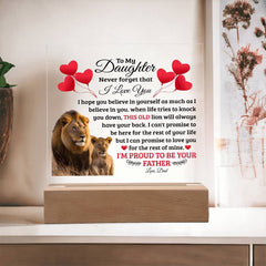 To My Daughter Old Lion – Acrylic Square (From Dad)