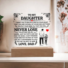 To My Daughter Promise – Acrylic Square (From Dad)