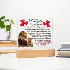 To My Daughter Old Lion – Acrylic Square (From Dad)