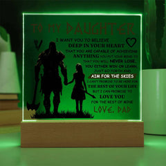 To My Daughter-Skies Acrylic Square (From Dad)