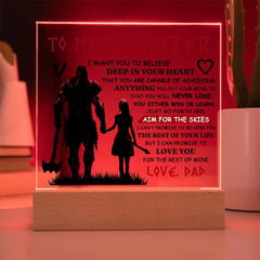 To My Daughter-Skies Acrylic Square (From Dad)