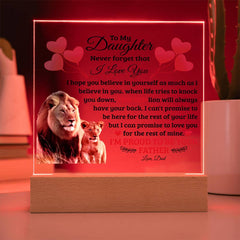 To My Daughter Old Lion – Acrylic Square (From Dad)