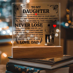 To My Daughter Promise – Acrylic Square (From Dad)