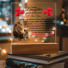 To My Daughter Old Lion – Acrylic Square (From Dad)
