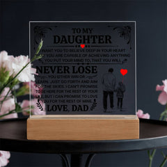 To My Daughter Promise – Acrylic Square (From Dad)
