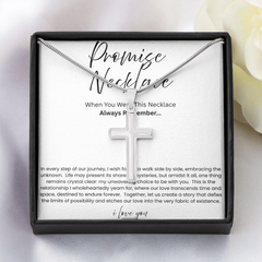 Artisan Cross Necklace with Snake Chain - Promise Necklace