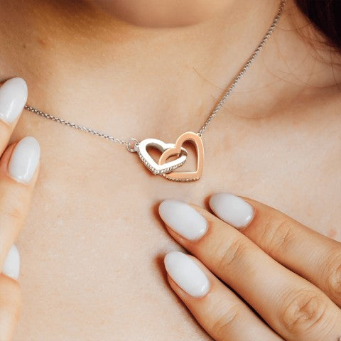 To My Sister - Interlocking Hearts Necklace